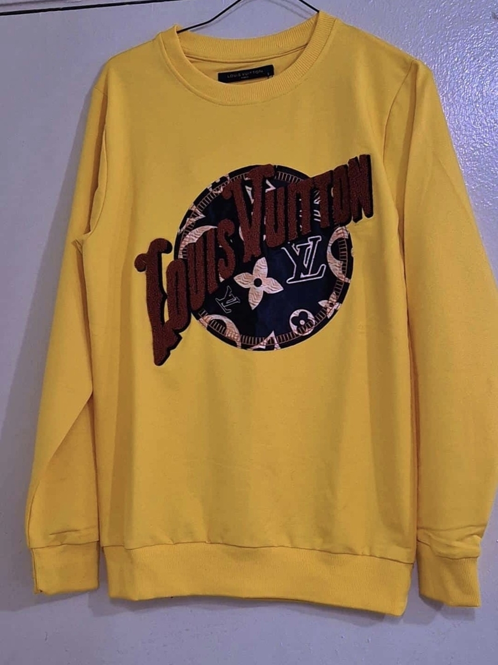 Louis Vuitton Bright Yellow Crewneck with Logo Patch